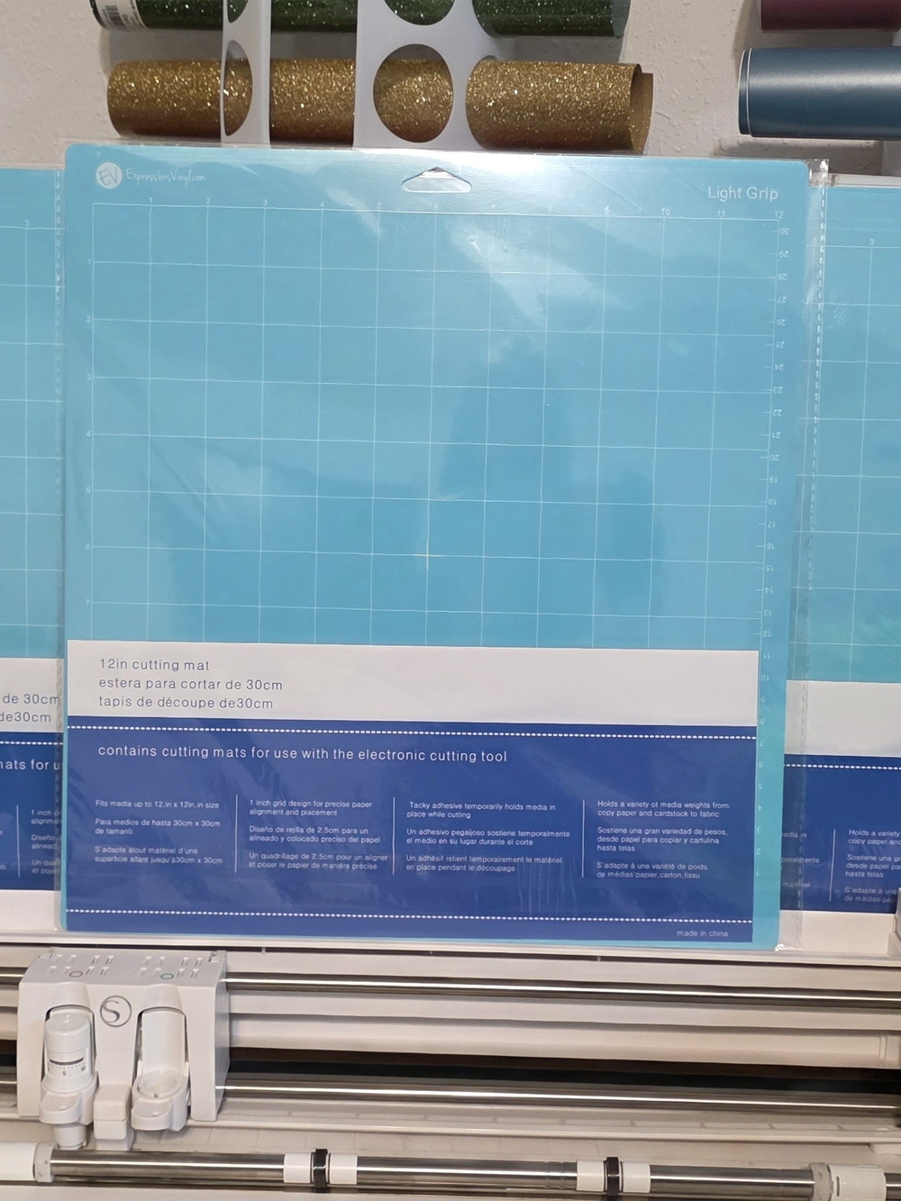 Expressions Light Blue 12in Cutting Mat for Electronic Craft Machines